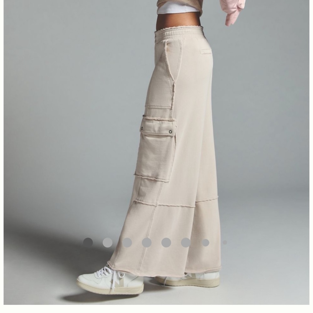 Anthropologie Daily Practice Wide Leg Utility Pant Hardly Worn XS.